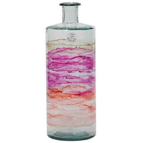 VASO IN VETRO D.15XH40CM MULTICOLORE.