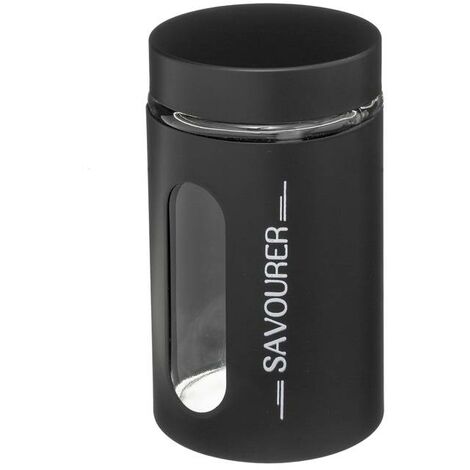Vaso in vetro e metallo ublo 0,9l nero  - 5five