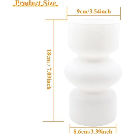 Vaso in vetro geometrico moderno - Idroponico, decorativo per fiori - Per casa, ufficio, matrimonio - Bianco
