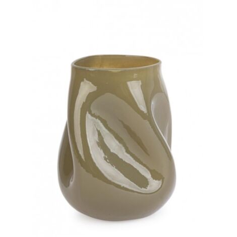 Vaso Kelsea in vetro lavorato Ø16x19h -Salmone