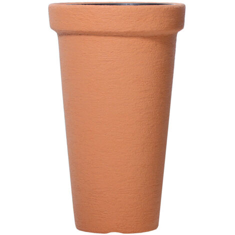 Vaso Kono effetto finta pietra colori nero e terracotta DPC Prosperplast - 30xH50 cm Nero