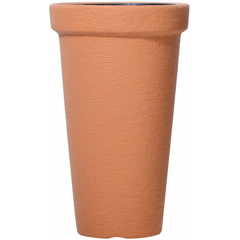 VASO TERRACOTTA CON PIANTINA FINTA