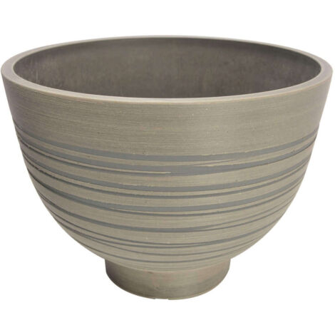 Vaso largo basso da giardino in fibra di argilla Ø45x32 cm Agapanto -  White