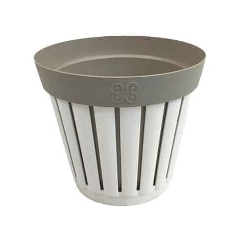 Vaso Linea Kreta D30 Bianco/ Tortora Chiaro ECOPLAST