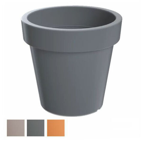 Vaso Lofly Redondo Color Tortora 13 H 12 Pplast