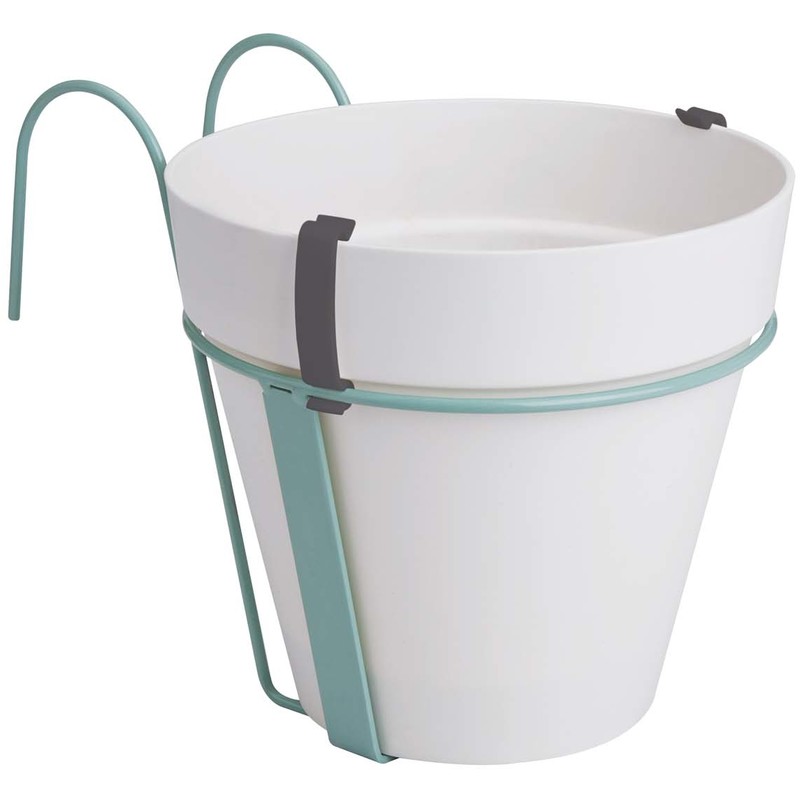 Vaso loft urban balcony potholder white Elho