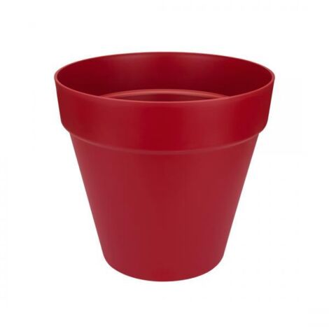VASO LOFT URBAN ROUND WHEELS 40 CM ROSSO TEATRO ELHO