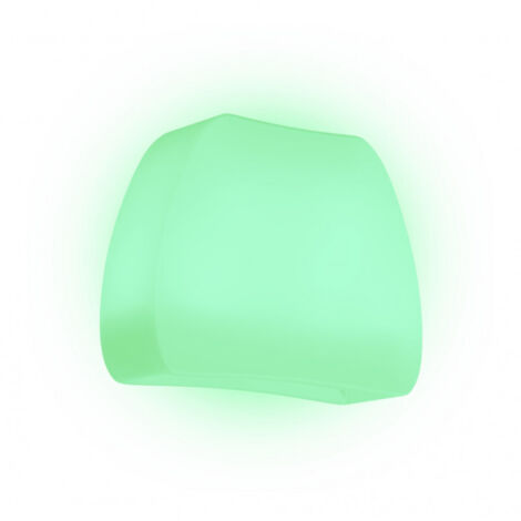 Vaso luminoso lampada giardino da esterno 57x31 H 80 mod. Heart Led Luce Verde