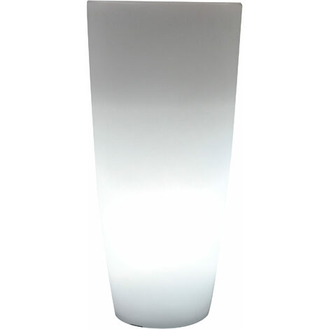 Vaso Luminoso Tondo Ø33x70 cm Bauer Home Light Ghiaccio e Bianco