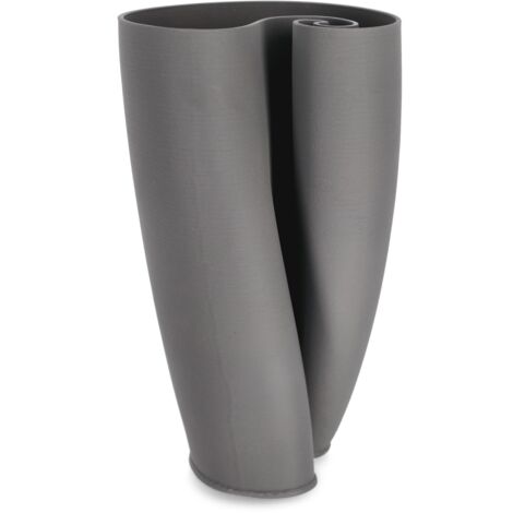 Vaso maeli da interno in ceramica stampata 3D -20 x 23 x h 33.5 cm / Bianco