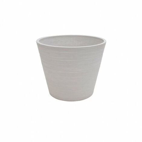 Vaso Medio Camelia Ø35x33 cm in Fibra sintetica Bianco