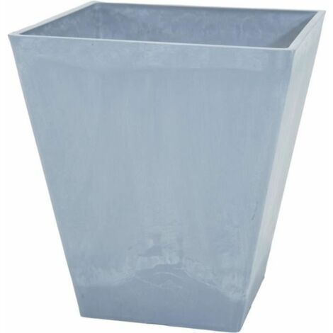 Vaso Mega Collections Ecostone Square Grigio Plastica Riciclato 43 x 43 x 74 cm 41 x 45 cm 41 x 45 x 41 cm