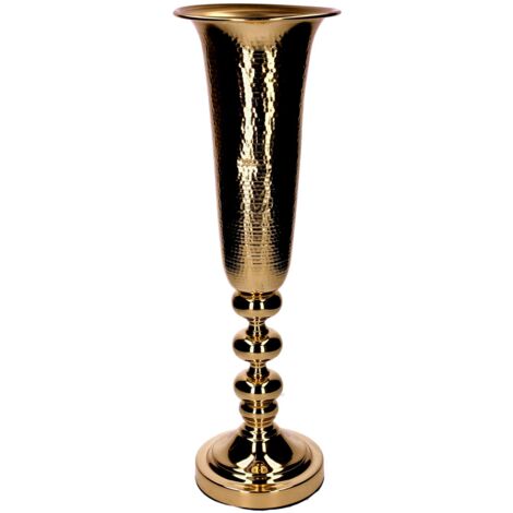 Vaso metallo oro cm16x16h55