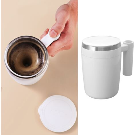 Vaso mezclador magnético automático Besse Chocolatier de 380 ml con USB, abridor de botellas de acero inoxidable 304, mezcla mágica automática.