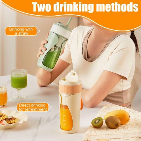 Vaso mezclador portátil, mini batidora, extractor de zumos, ideal para preparar batidos y cremas, batidora eléctrica personal antifugas, fácil de transportar, adecuada para cocinas, gimnasios, oficina