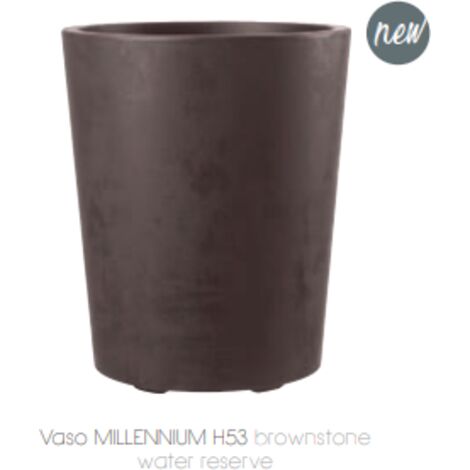 VASO MILLENNIUM 43.5 x 53.3H CM MARRONE BROWNSTONE