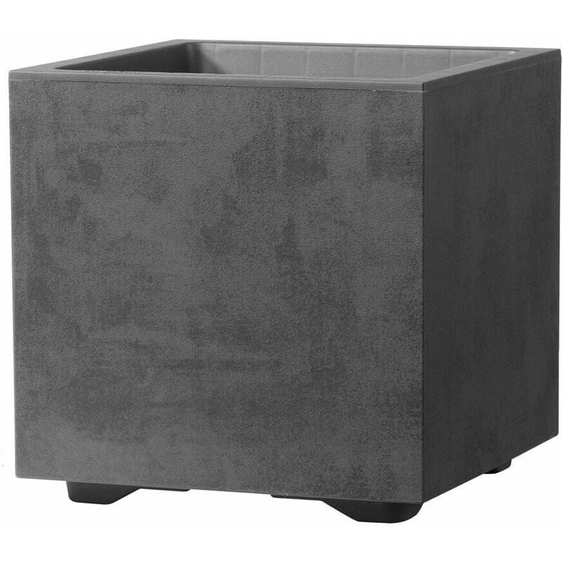 Vase cube millenium 25X25X25 anthracite