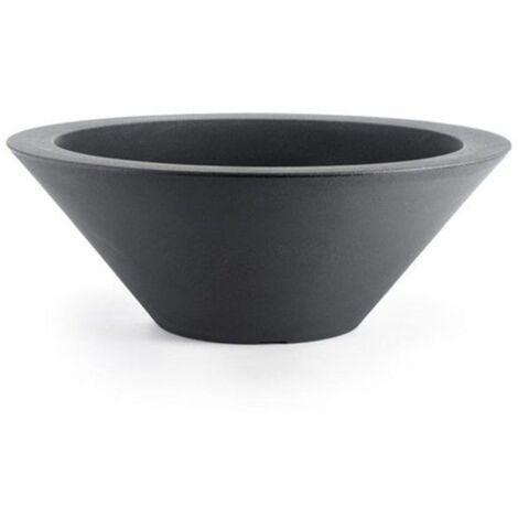 Vaso Moderno "Ciotola Schio" Essential in plastica da giardino per fiori e piante -60 cm / Bronzo