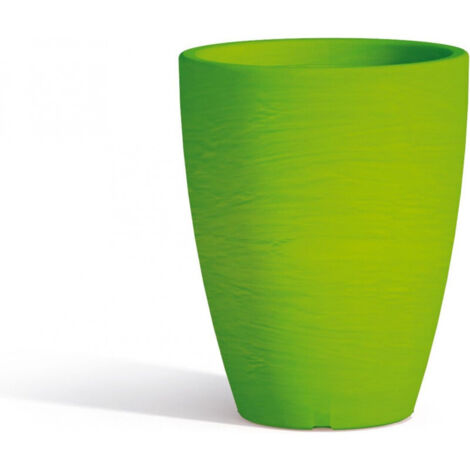 Vaso moderno di design Ø30 H38 in polimero verde resistente per interno ed esterno - Made in Italy - Monacis