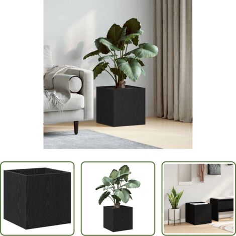 Vaso moderno -  Scatola per vasi Rovere Nero 40 x 38.5 x 40 cm