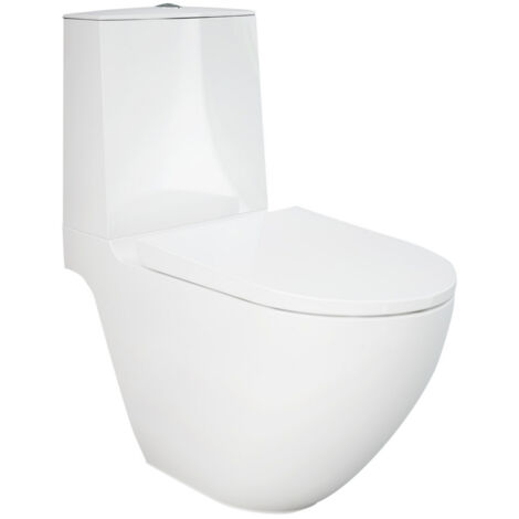 Vaso monoblocco des a pavimento rimless fissaggi nascosti