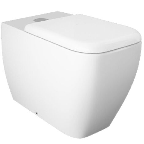 Vaso monoblocco filomuro metropolitan SENZA cassetta e copriwater
