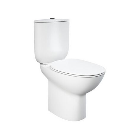Vaso monoblocco rimless morning scarico a muro, senza cassetta e senza sedile
