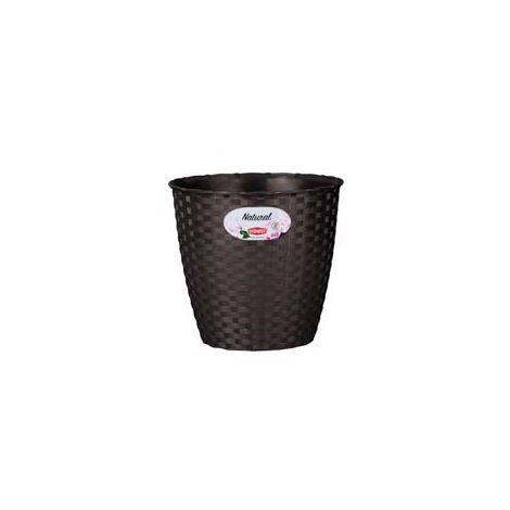 VASO NATURAL MOKA- - ø cm.24x22.2h. - lt. 6.2 - 2 pezzi STEFANPLAST