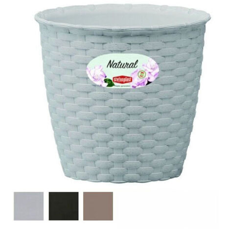 Vaso Natural Redondo Blanco 29 H 27 Stefanpl