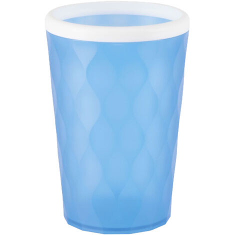 Vaso para baño Spirella "Pool" de polipropileno en color azul 8 x 8 x 12 cm