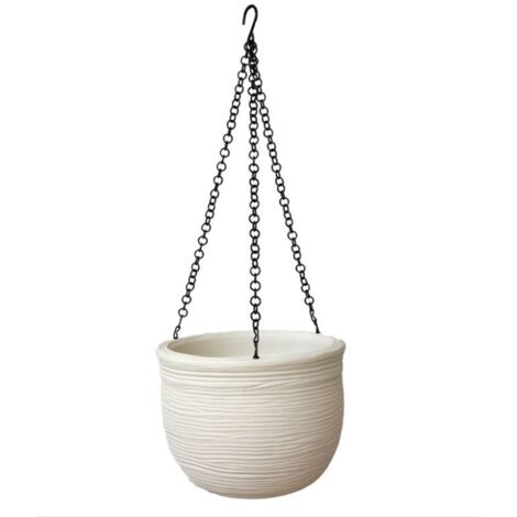Vaso pensile Telcom shabby bianco perla