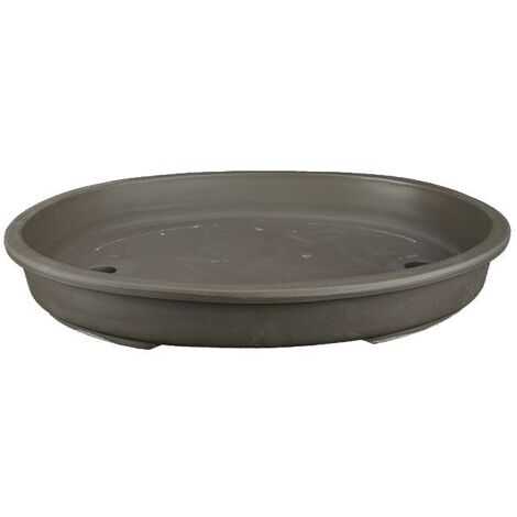 Vaso per bonsai Giapponese Morrisan ovale in gres 22x16x4 cm - B23-41c