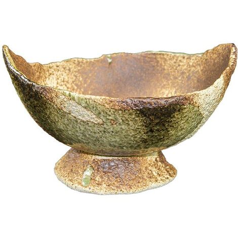 Vaso per bonsai Giapponese Morrisan ovale in gres smaltato giallo-verde 13,5x11,5x4-5 cm - B14-16