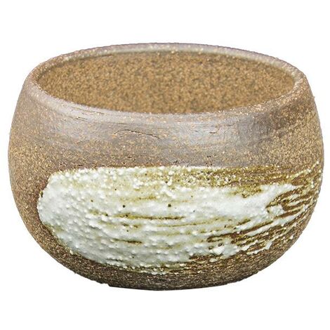 Vaso per bonsai Giapponese Morrisan rotondo in gres sabbiato 7,5x7,5x5 cm - B06-20