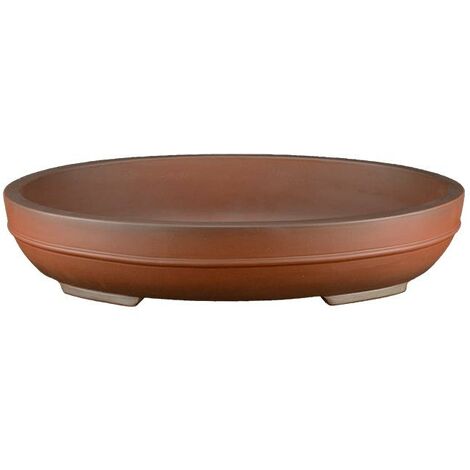 Vaso per bonsai ovale in gres 40x28,5x6 cm - B011