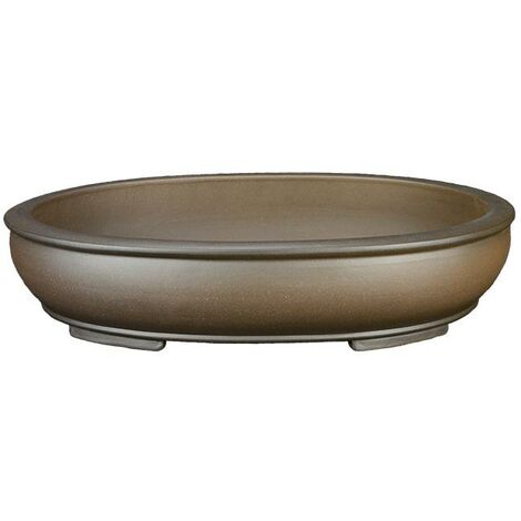 Vaso per bonsai ovale in gres 40x30,5x7,5 cm - SM015a