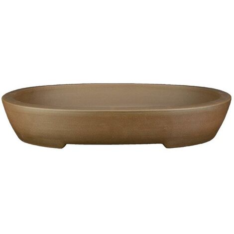 Vaso per bonsai ovale in gres 41,5x33x5,5 cm - SM018