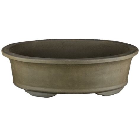 Vaso per bonsai ovale in gres 45x35x12 cm - 2895b