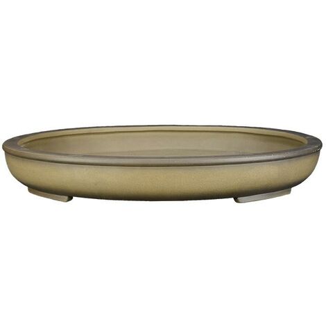 Vaso per bonsai ovale in gres 59x51x6 cm - SM016
