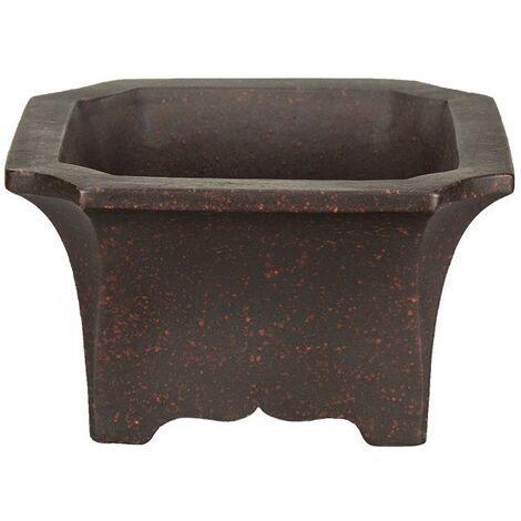 Vaso per bonsai quadrato in gres 12x12x6,5 cm - B031