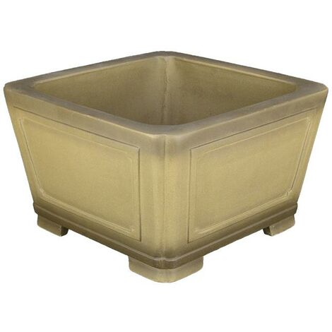Vaso per bonsai quadrato in gres 32x32x20 cm - SM068a