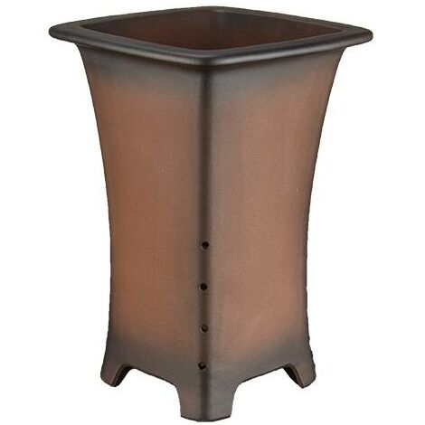 Vaso per bonsai quadrato (stile a cascata) in gres 16x16x27 cm - B130