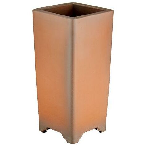 Vaso per bonsai quadrato (stile a cascata) in gres 9,5x9,5x23 cm - B150