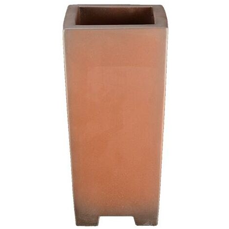 Vaso per bonsai quadrato (stile a cascata) in gres 9x9x23 cm - B108