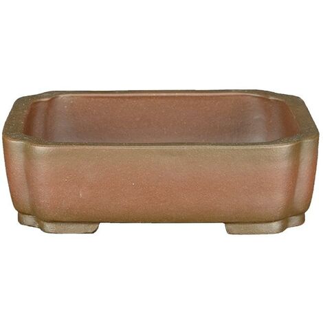 Vaso per bonsai rettangolare in gres 15x11,5x3,5 cm - SM149
