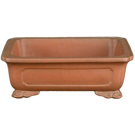 Vaso per bonsai rettangolare in gres 15x11x4,5 cm - SM146