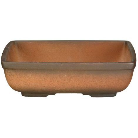 Vaso per bonsai rettangolare in gres 20,5x16x5,5 cm - ZX117