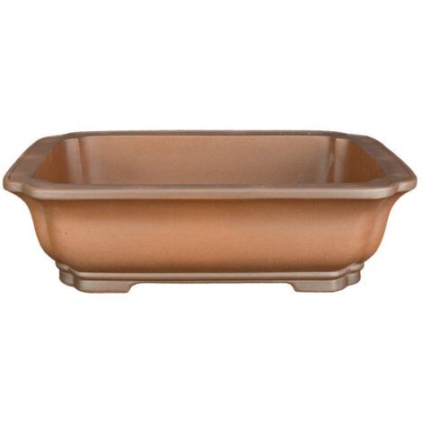 Vaso per bonsai rettangolare in gres 33x23,5x8,5 cm - B002