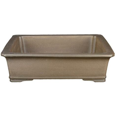 Vaso per bonsai rettangolare in gres 35x29x8,5 cm - SM049a