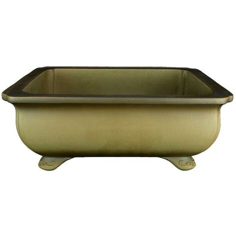 Vaso per bonsai rettangolare in gres 36,5x29x13,5 cm - SM056a
